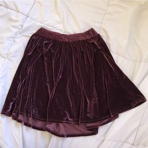 Beautiful wine colored velvet skater skirt! ✨